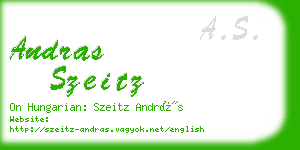 andras szeitz business card